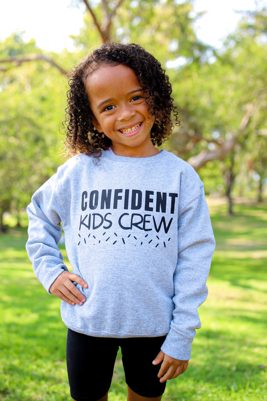 Confident Kids Crew - Kids Sweatshirt (Grey)