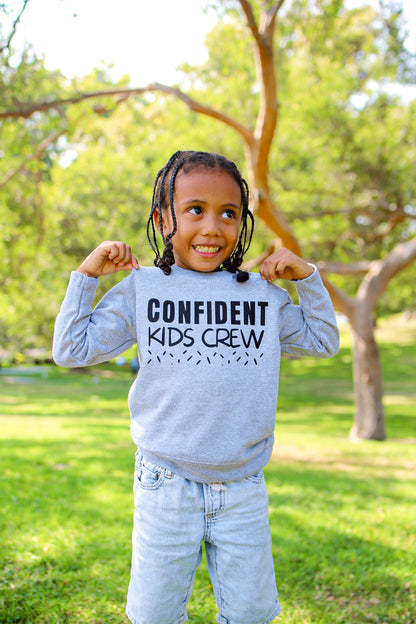 Confident Kids Crew - Kids Sweatshirt (Grey)